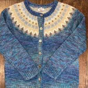 Sundance Fair Isle Wool Blend Cardigan Sweater
